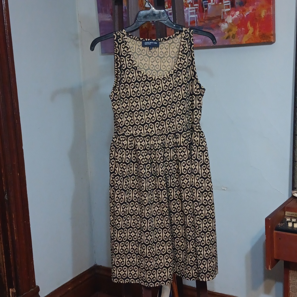 Medium Jones New York summer dress gold black